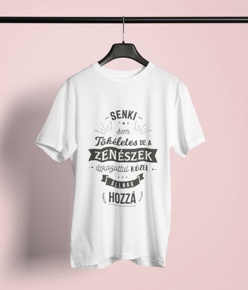 Zenész fehér póló