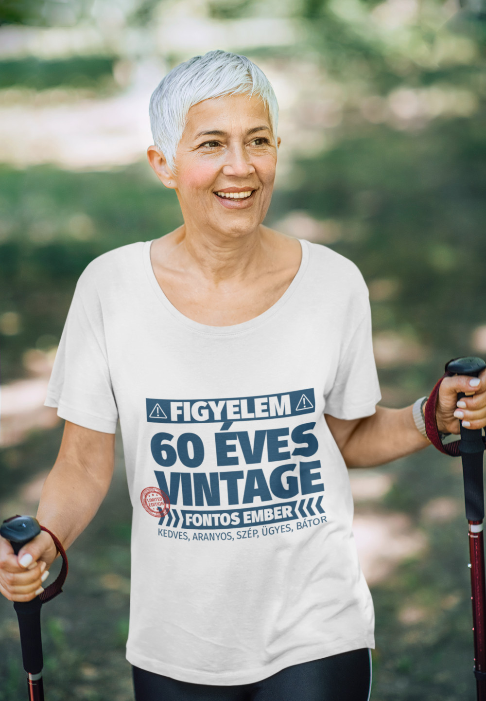 Figyelem! 60 éves Vintage fehér póló