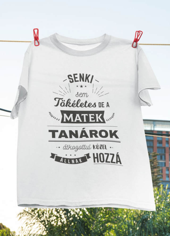 Matek tanár fehér póló
