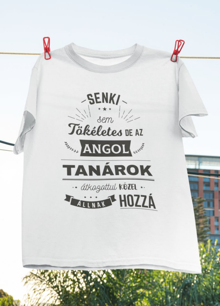 Angol tanár fehér póló