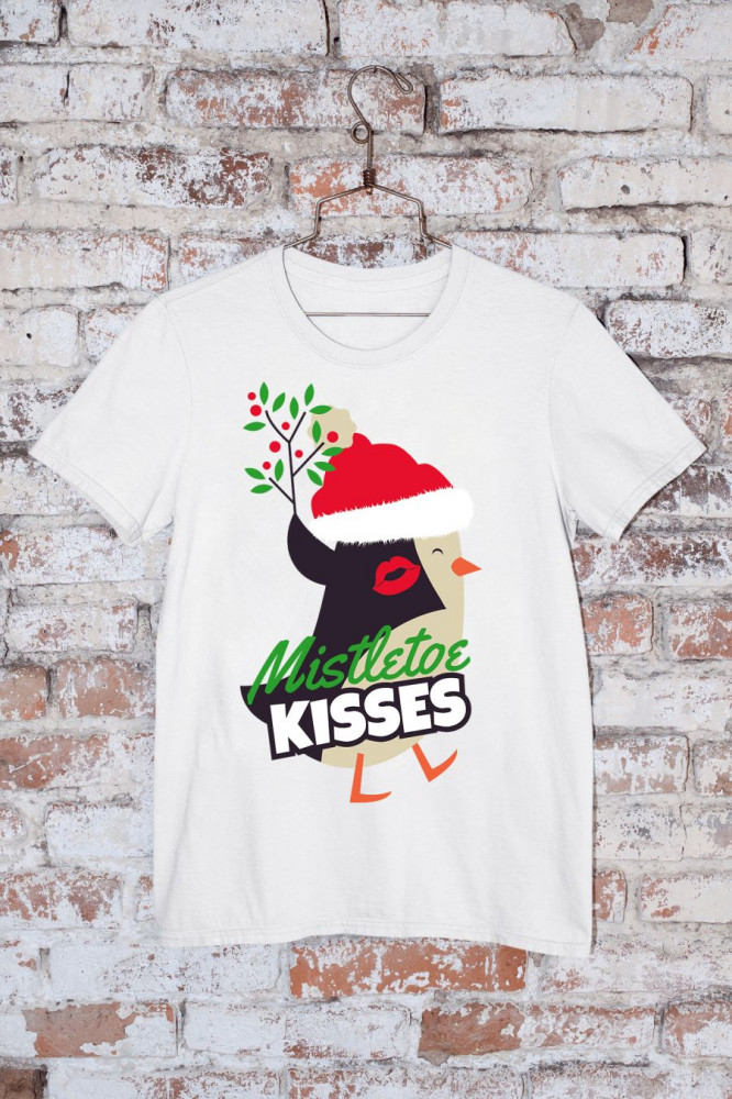 Mistletoe kisses fehér póló