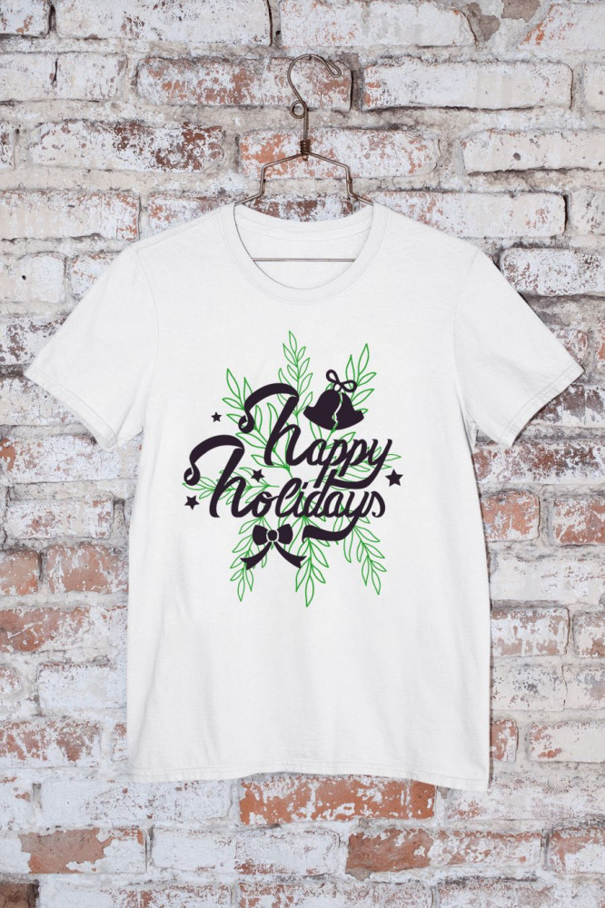Happy holidays fehér póló