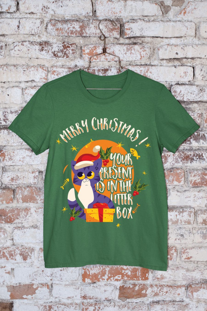 Merry Christmas! Ajándékod az alomban van! póló