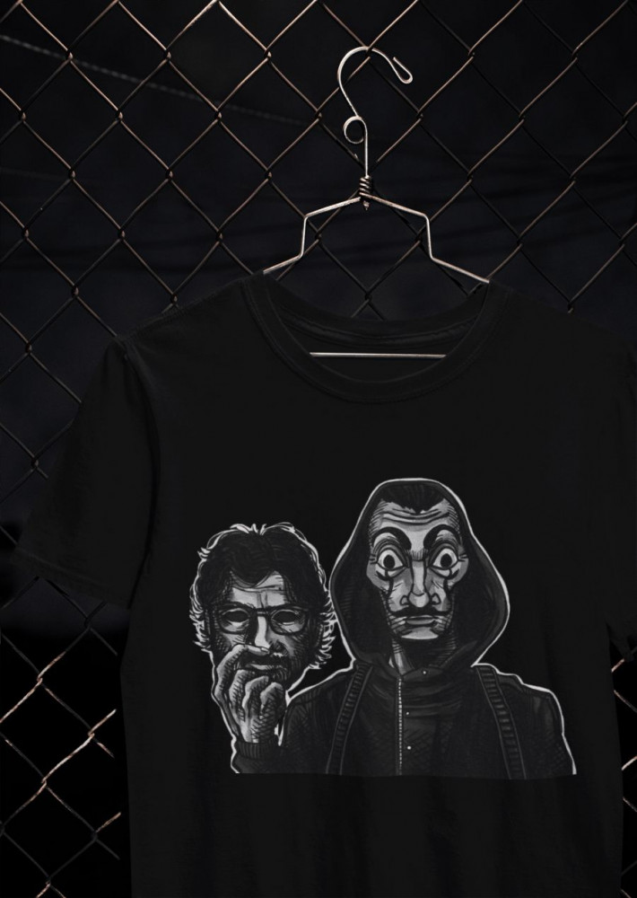 Professor & Dali Gray fekete póló