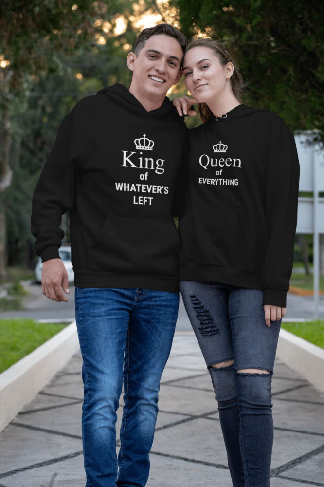 King and Queen páros pulóver - fekete színben 4