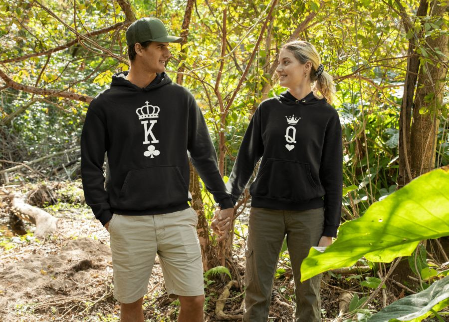 King and Queen páros pulóver - fekete színben 5