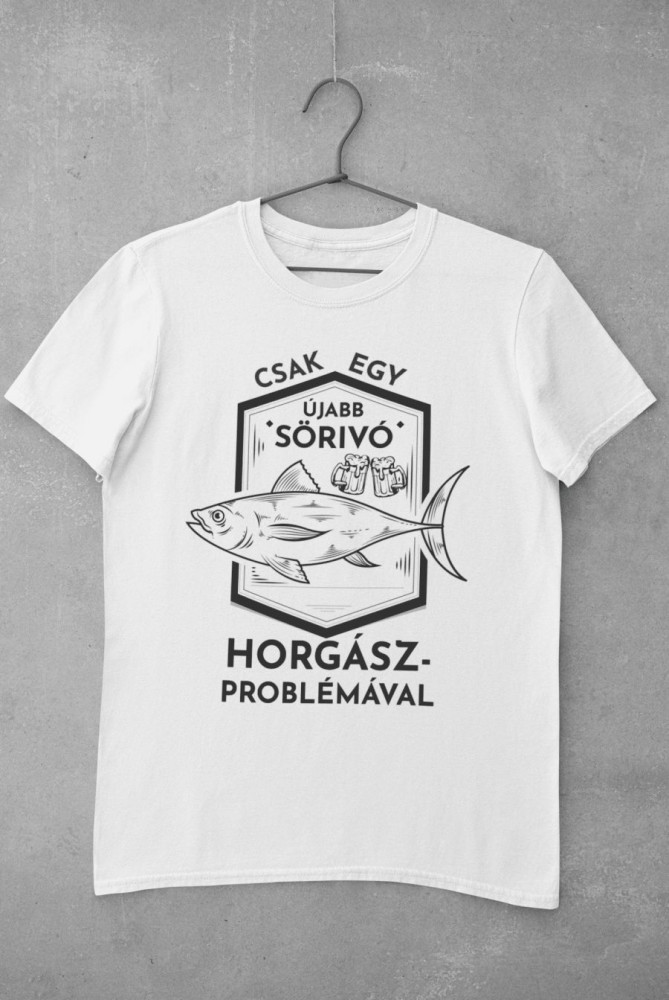 Horgász problémák fehér póló