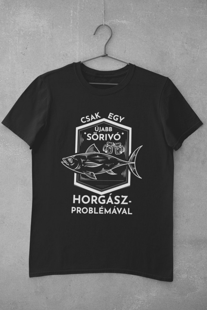 Horgász problémák fekete póló