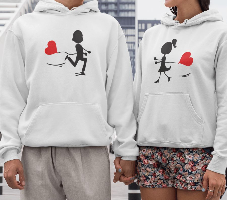 Love story páros pulóver - fehér színben