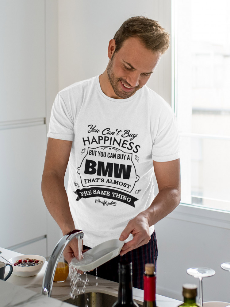 You can't buy happiness..BMW fekete póló