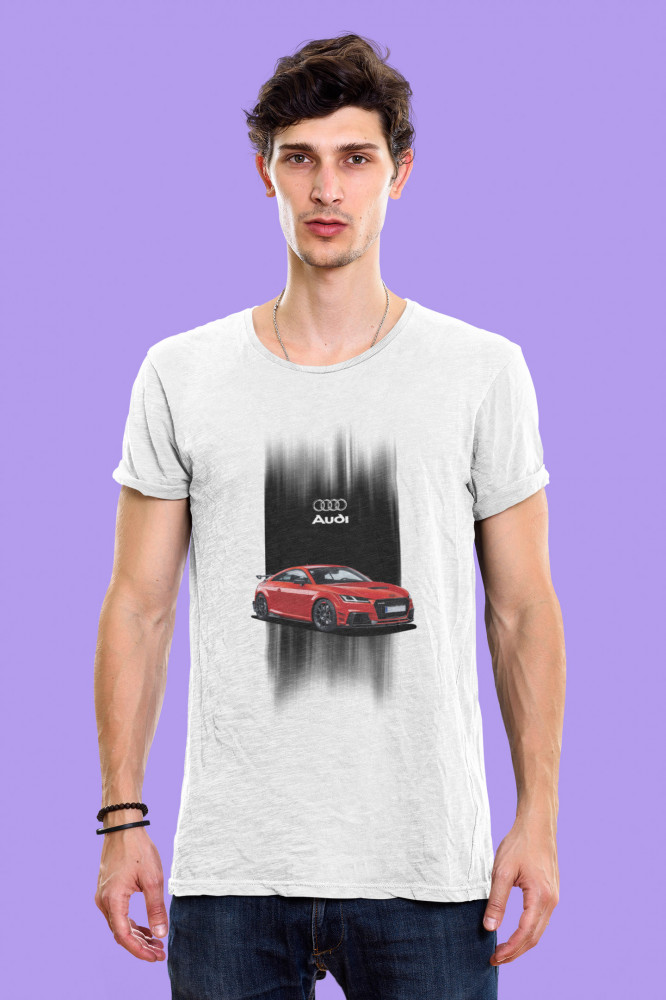 Audi TT Sport fehér póló