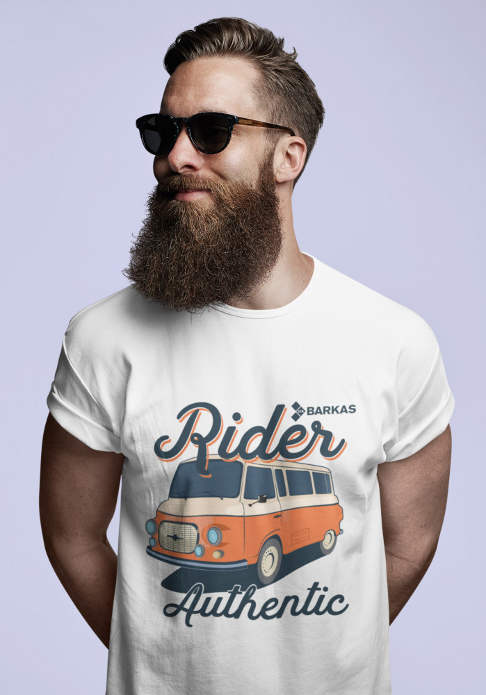 Rider Authtentic Barkas fekete póló