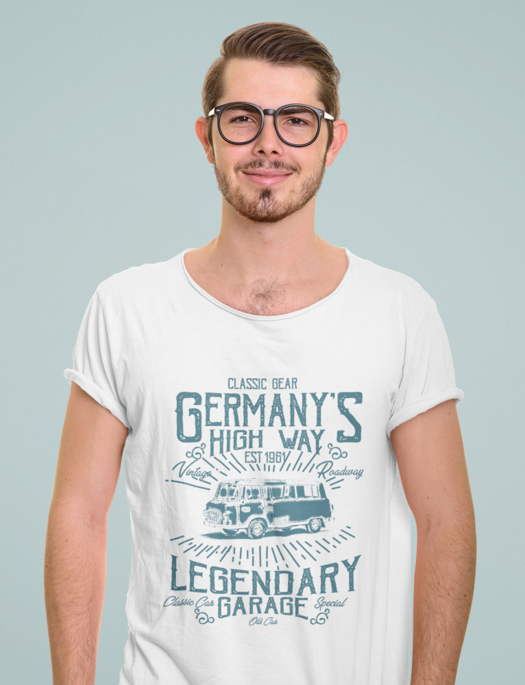 Germany's high way Barkas fehér póló