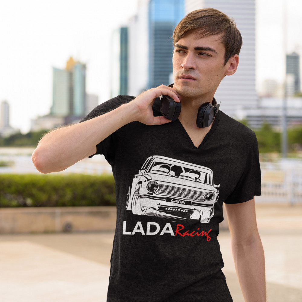 Lada racing fekete póló