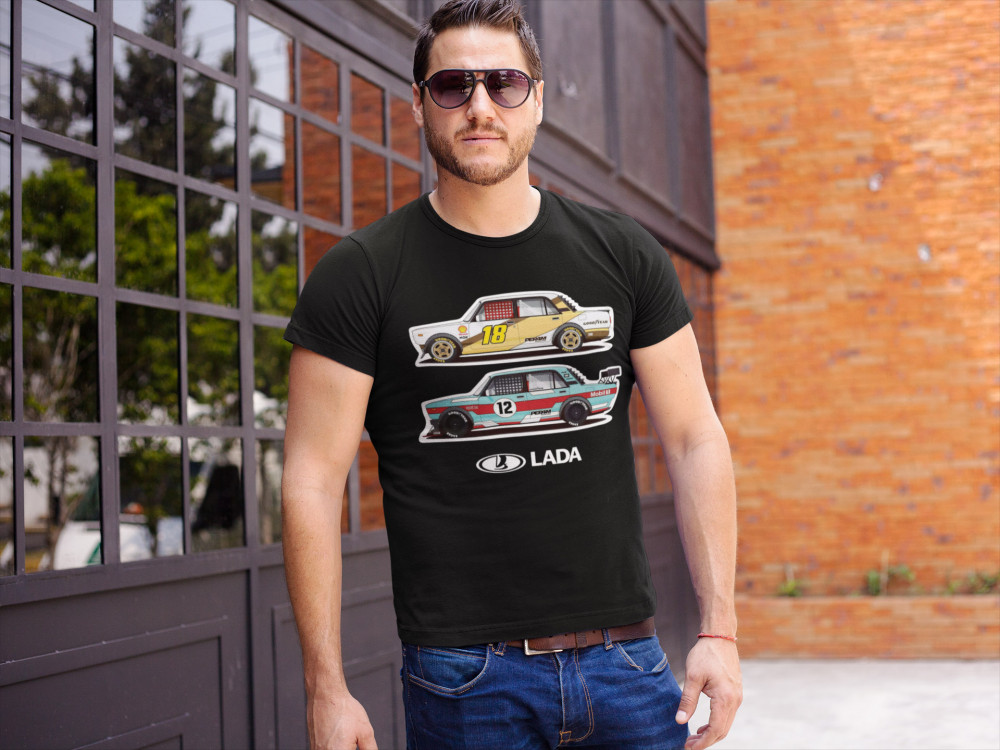 Lada Rally cars fekete póló