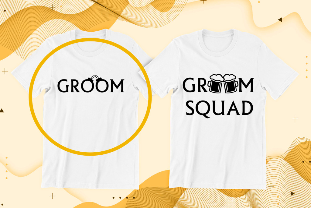Groom, Groom Squad fehér póló