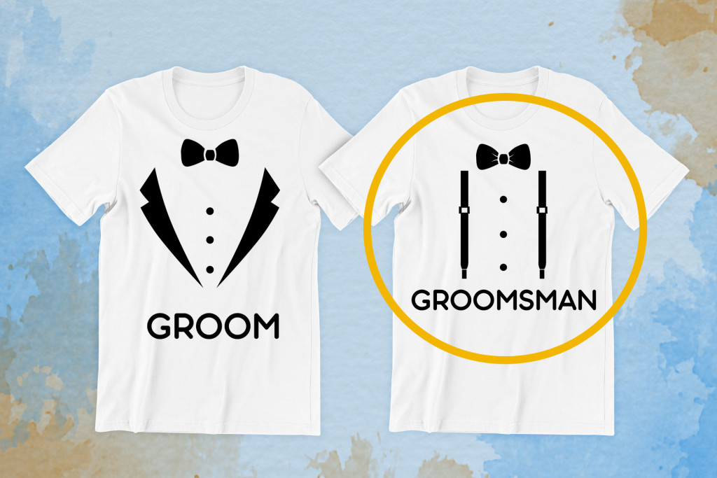 Groom, Groomsman 04 fehér póló