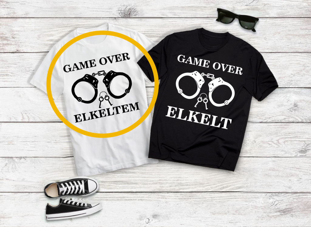 Game Over Elkeltem fehér póló