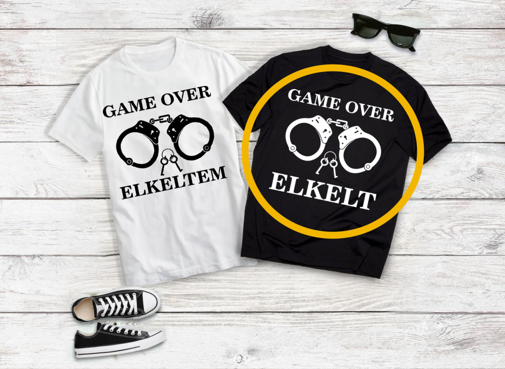 Game Over Elkelt fekete póló