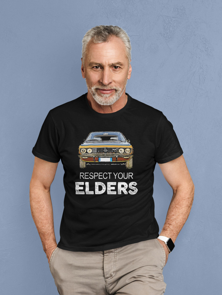 Respect your elders opel fekete póló
