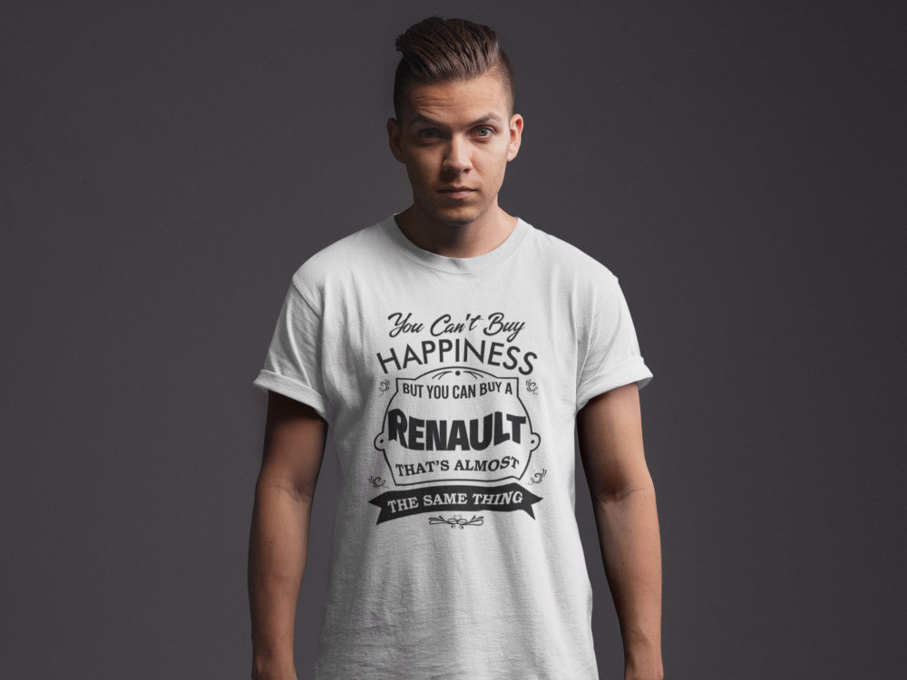 You can't buy happiness..renault fehér póló
