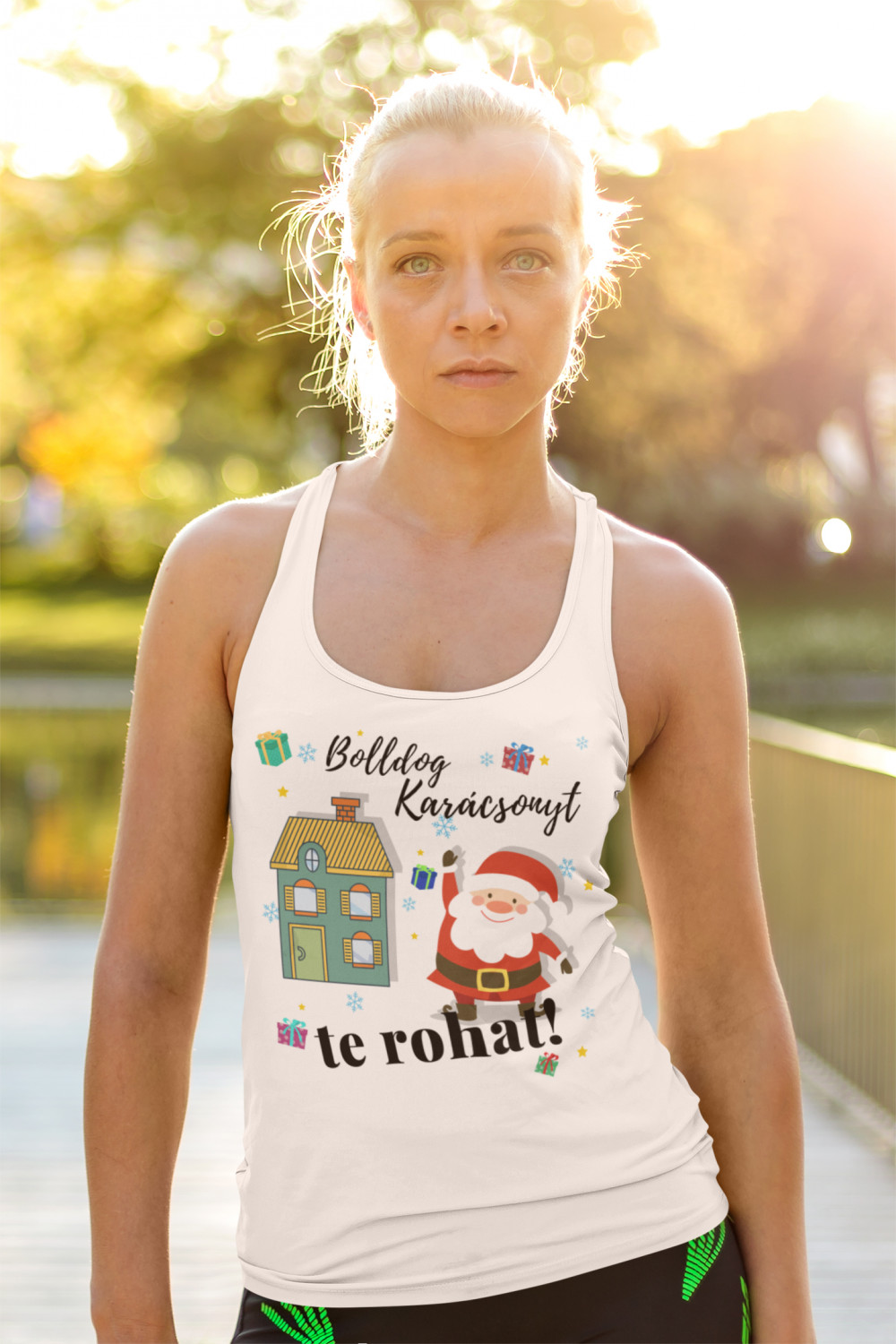 Bolldog Karácsonyt te rohat fehér trikó – 3. kép