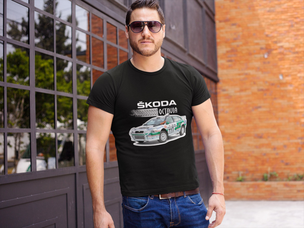 Skoda Octavia sport fekete póló