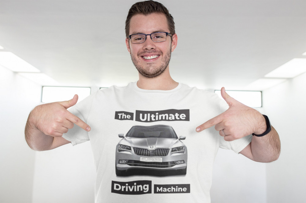 Skoda The ultimate driving machine fehér póló
