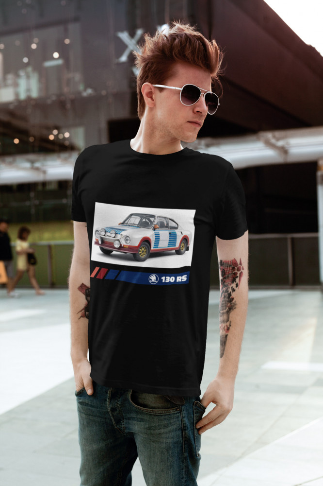 Skoda 130 RS fekete póló