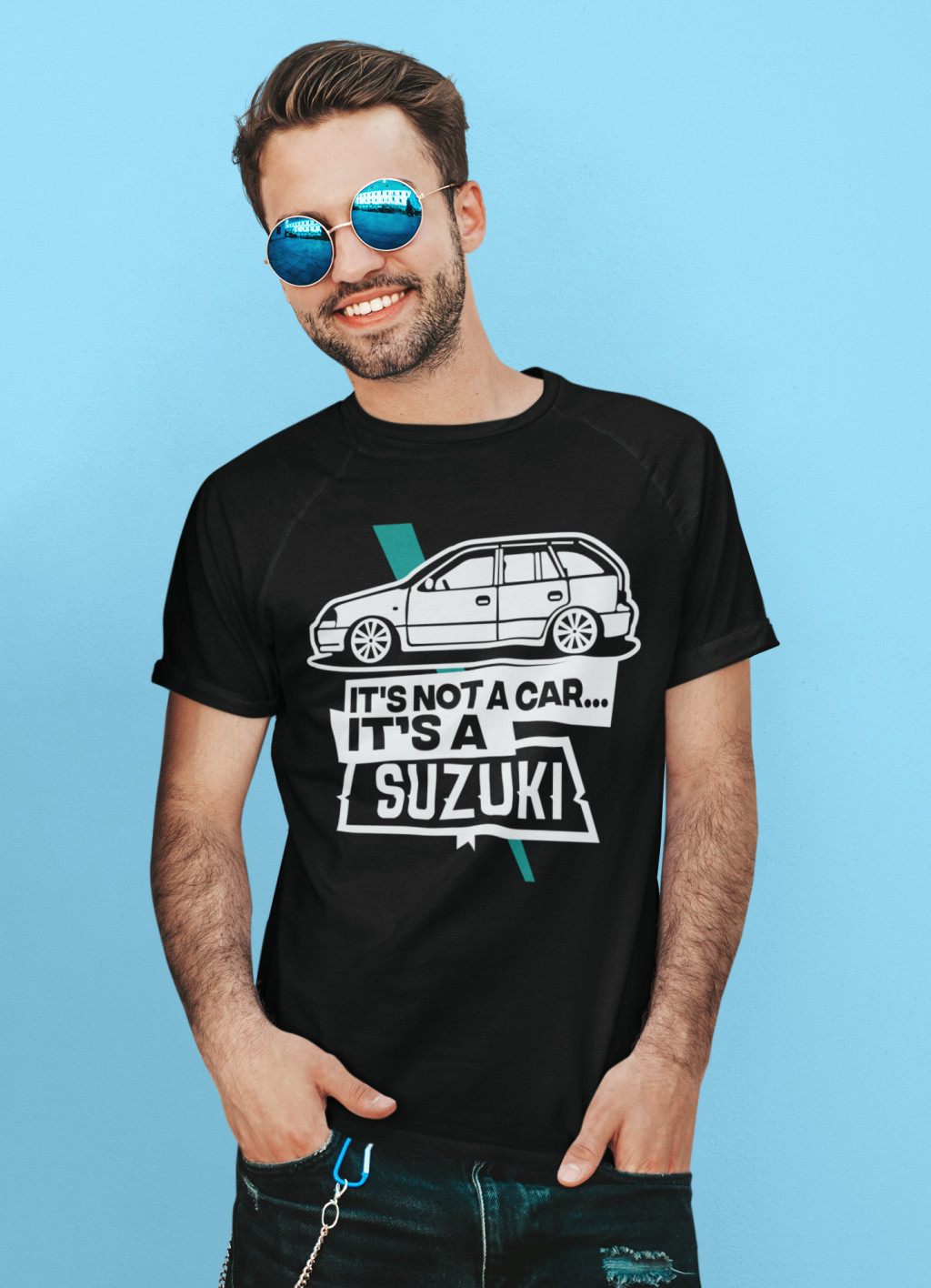 It's not a car…, it's a suzuki  swift old fekete póló