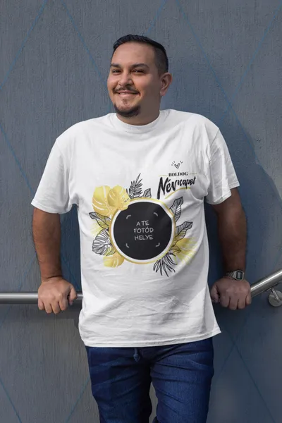 Fotós fehér póló Névnap  11