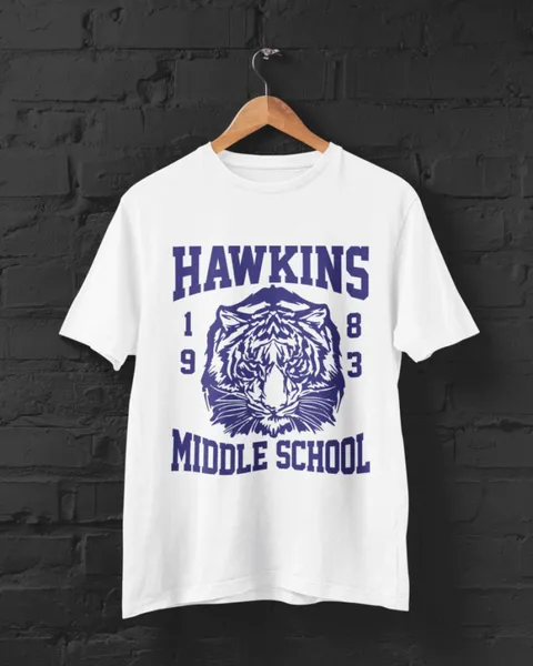 Hawkins Middle School fehér póló