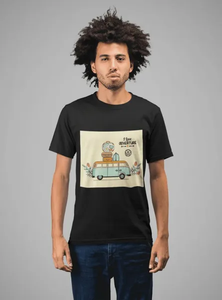 I love adventure VW fekete póló