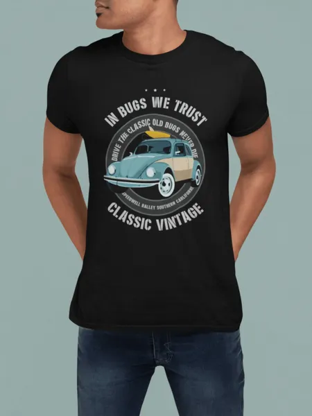In bugs we trust VW fekete póló
