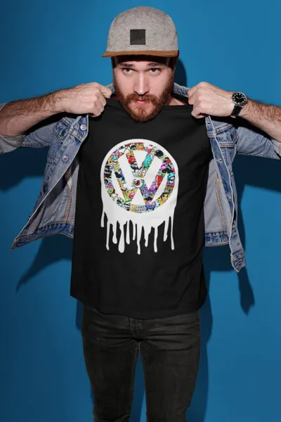 VW logo fekete póló