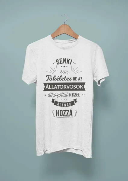 Állatorvos fehér póló