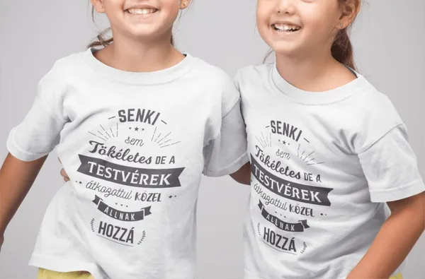 Tökéletes testvér fehér póló