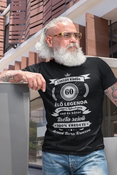60-as élő legenda fekete póló