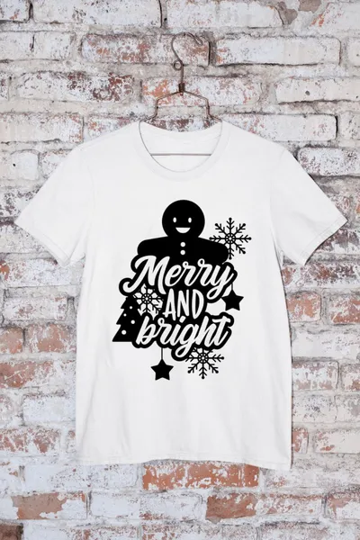 Merry and bright fehér póló 2