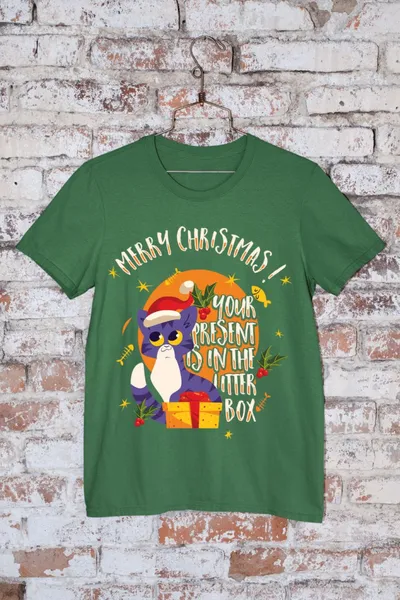 Merry Christmas! Ajándékod az alomban van! póló