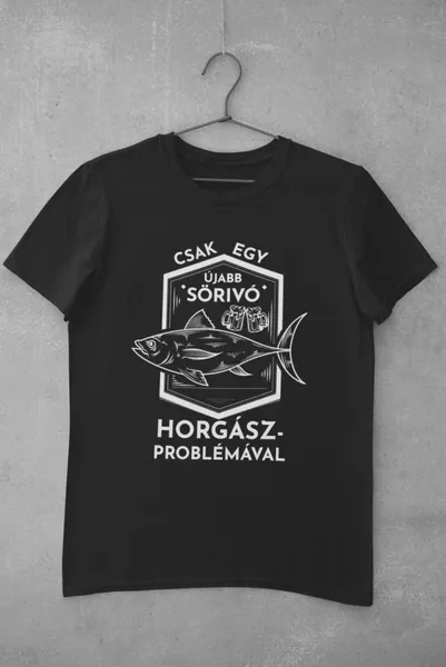 Horgász problémák fekete póló