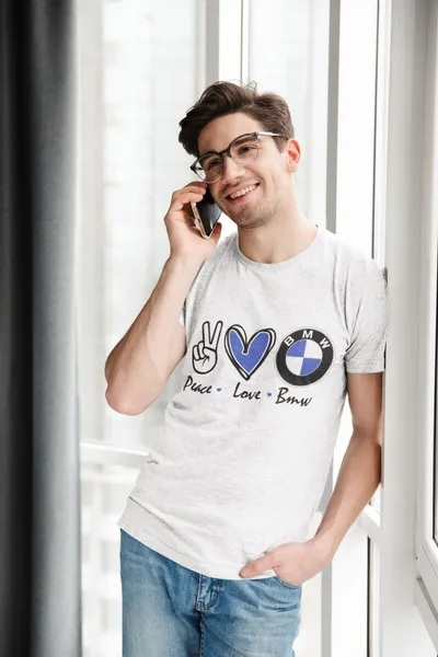 Peace Love BMW fehér póló