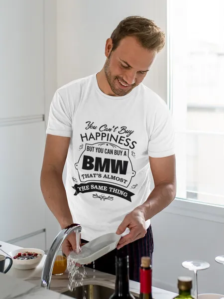 You can't buy happiness..BMW fekete póló