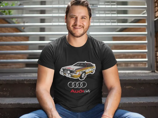 Audi rally fekete póló