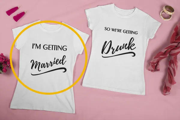 I'm getting married, So we're getting drunke fehér póló 1