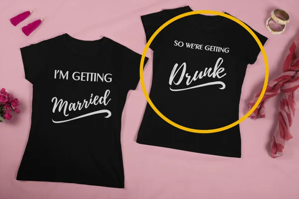 I'm getting married, So we're getting drunke fekete póló 2