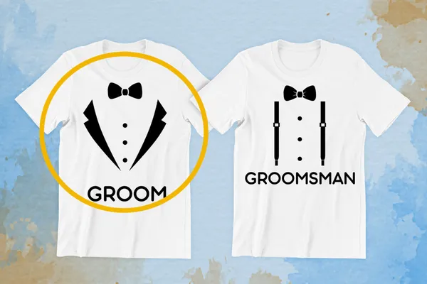 Groom, Groomsman 04 fehér póló