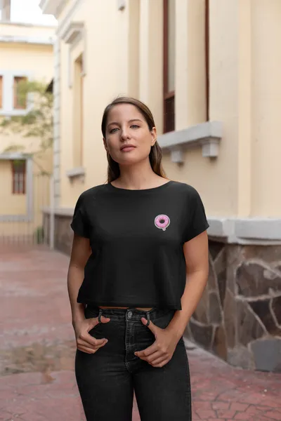 Doughnut fekete póló