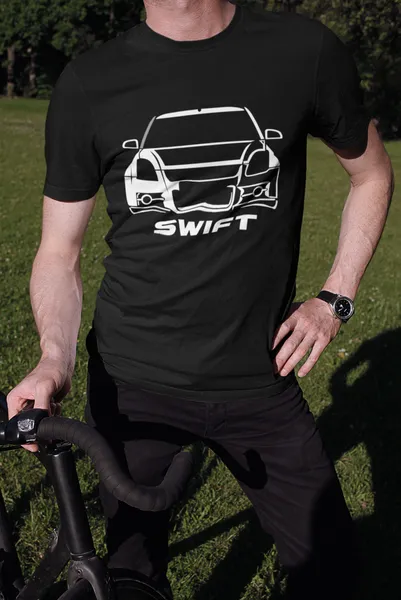 New suzuki swift fekete póló