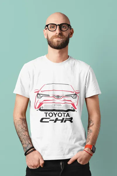 Toyota C-HR front fehér póló